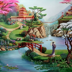 Jigsaw puzzle: Oriental landscape