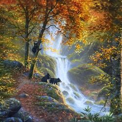 Jigsaw puzzle: By the waterfall