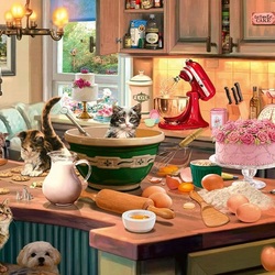 Jigsaw puzzle: Occupation of the kitchen