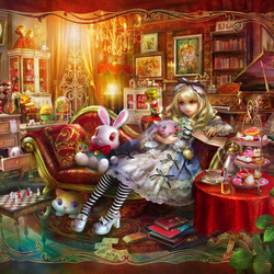 Jigsaw puzzle: Alice at home