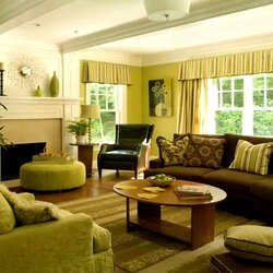 Jigsaw puzzle: Living room in olive tones