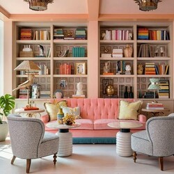 Jigsaw puzzle: Pink living room