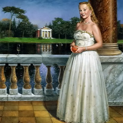 Jigsaw puzzle: Lady in White ---
