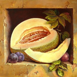 Jigsaw puzzle: Melon and plum