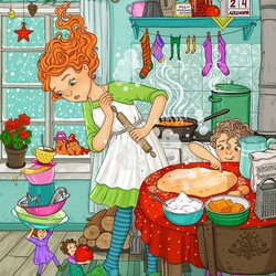 Jigsaw puzzle: On the kitchen