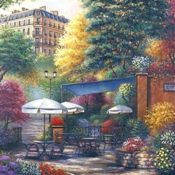 Jigsaw puzzle: Cafe in the park