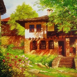 Jigsaw puzzle: Spring in the village