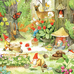 Jigsaw puzzle: Everyday life of gnomes