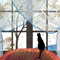 Jigsaw puzzle: cat on the window
