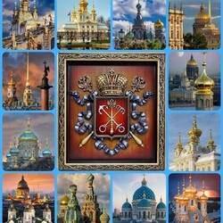 Jigsaw puzzle: Domes and spiers of St. Petersburg