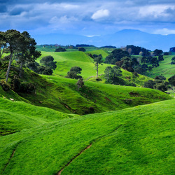Jigsaw puzzle: Green fields and hills