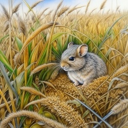 Jigsaw puzzle: Mouse in the field