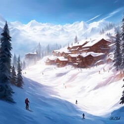 Jigsaw puzzle: Winter holiday in the mountains