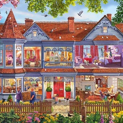 Jigsaw puzzle: House in spring