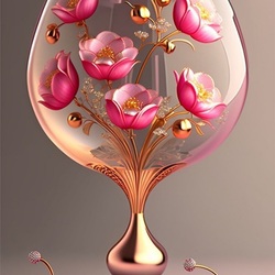 Jigsaw puzzle: Glass with sakura