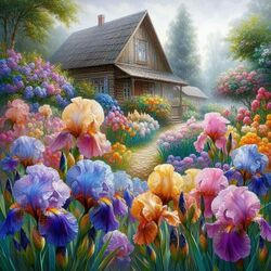 Jigsaw puzzle: House in flowers