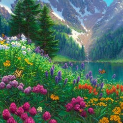 Jigsaw puzzle: Summer in the mountains