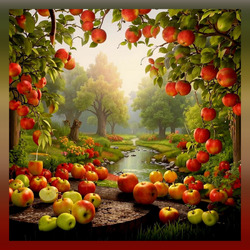 Jigsaw puzzle: Apples in the garden