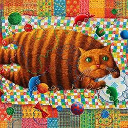 Jigsaw puzzle: Fat tabby