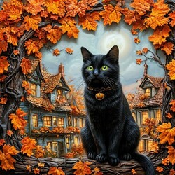 Jigsaw puzzle: Black cat