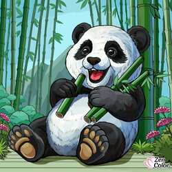 Jigsaw puzzle: Satisfied panda