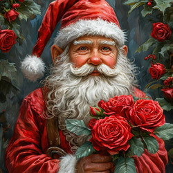 Jigsaw puzzle: Gnome with roses