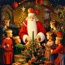 Jigsaw puzzle: Saint Nicholas and children