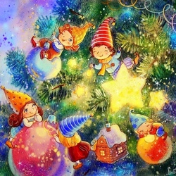 Jigsaw puzzle: On the Christmas tree