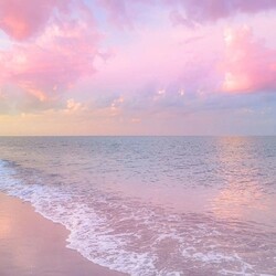 Jigsaw puzzle: Pink sea