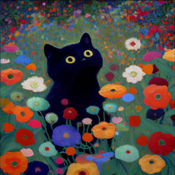 Jigsaw puzzle: Black cat