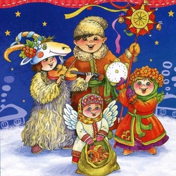 Jigsaw puzzle: Walk on Christmastide, sing carols