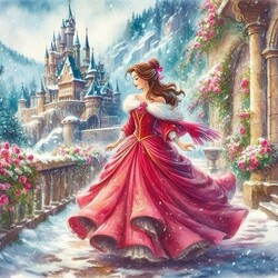 Jigsaw puzzle: Belle and snow castle