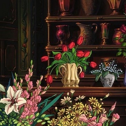 Jigsaw puzzle: Flower store counter