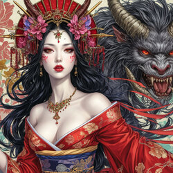 Jigsaw puzzle: Girl and Dragon