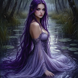 Jigsaw puzzle: Girl in the swamp