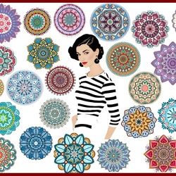 Jigsaw puzzle: Girls and mandalas