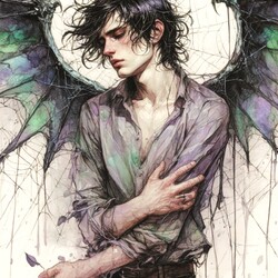 Jigsaw puzzle: Young man ink