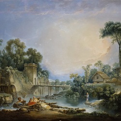 Jigsaw puzzle: Wooden bridge