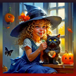 Jigsaw puzzle: Girl and cat