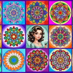 Jigsaw puzzle: Girls and mandalas
