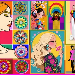 Jigsaw puzzle: Girls and mandalas