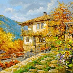 Jigsaw puzzle: Sunny courtyard