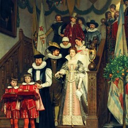 Jigsaw puzzle: Departure for baptism