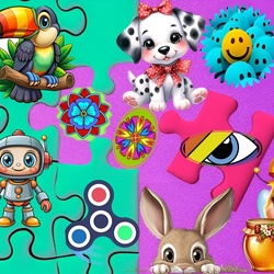 Jigsaw puzzle: Funny little animals