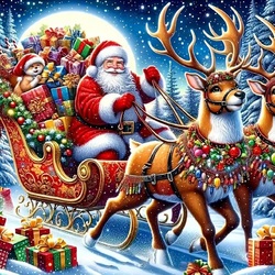 Jigsaw puzzle: Santa with gifts