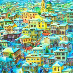 Jigsaw puzzle: Winter in the city