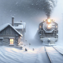 Jigsaw puzzle: Winter train