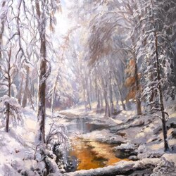 Jigsaw puzzle: In the winter forest