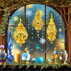 Jigsaw puzzle: Winter holiday window