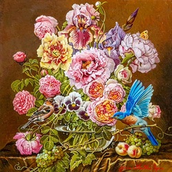 Jigsaw puzzle: Blue bird of happiness